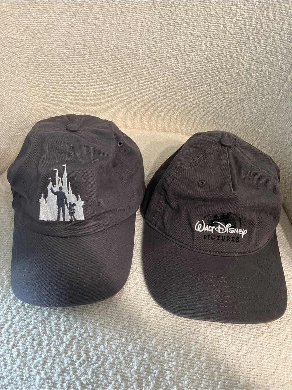 Walt Disney Pictures charcoal Baseball Hat - Set of 2